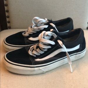 Vans size 5.5 black and white gently used